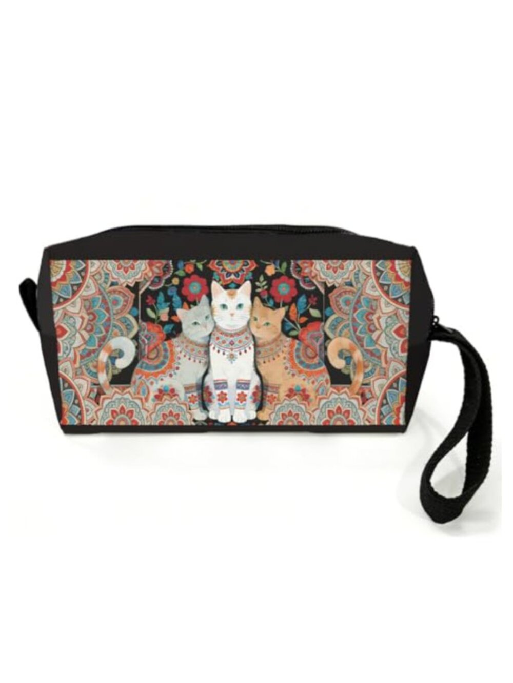 Cat Makeup Bag Water-Resistant Oxford Fabric Travel Toiletry Organizer